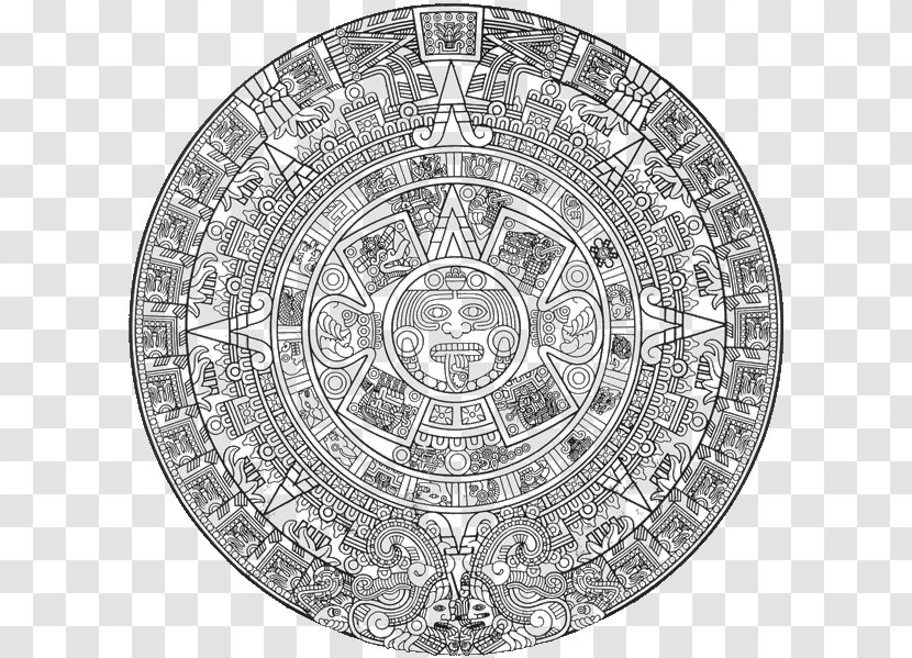 Aztec Calendar Stone Maya Civilization Empire Mesoamerica - Aka No Seijaku Transparent PNG