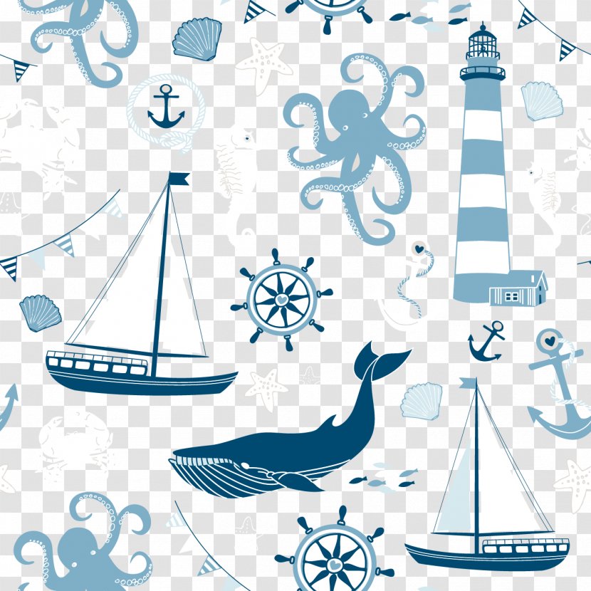 Boat Ship Maritime Transport Anchor Sea - Sailing Fish Shading Transparent PNG