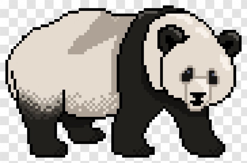 Giant Panda Bear - Sprite - Pixel Art Transparent PNG