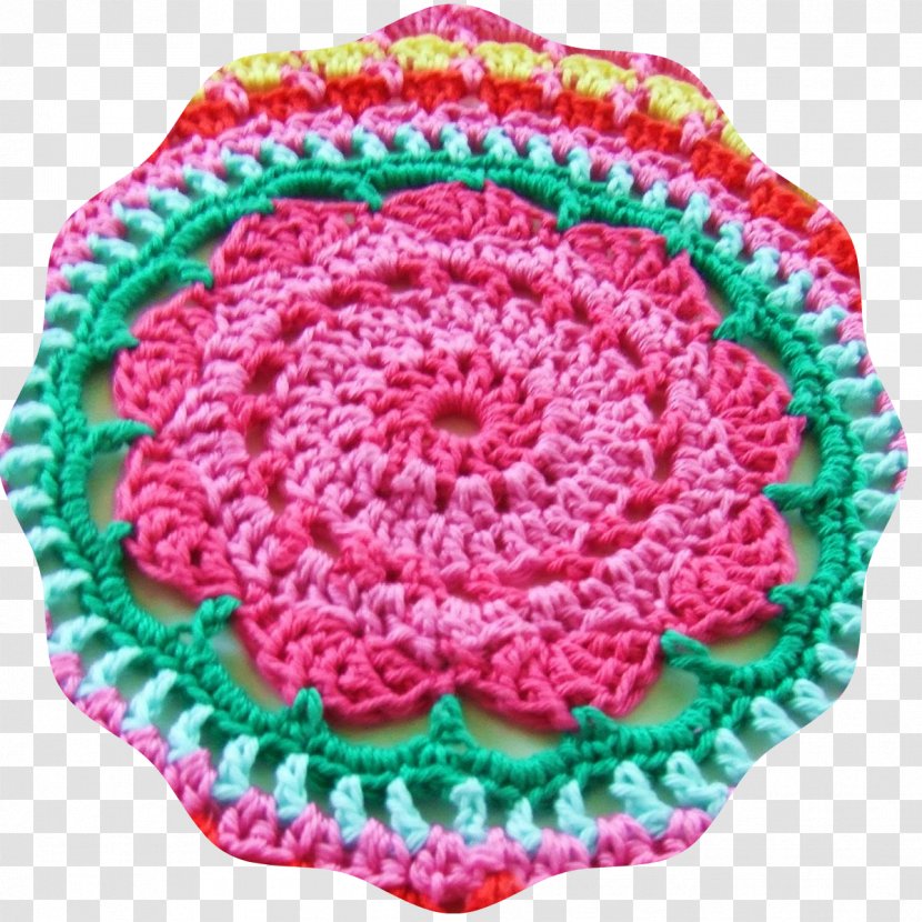 Doily Crochet Knitting Yarn Wool - Mandala - Doilies Transparent PNG