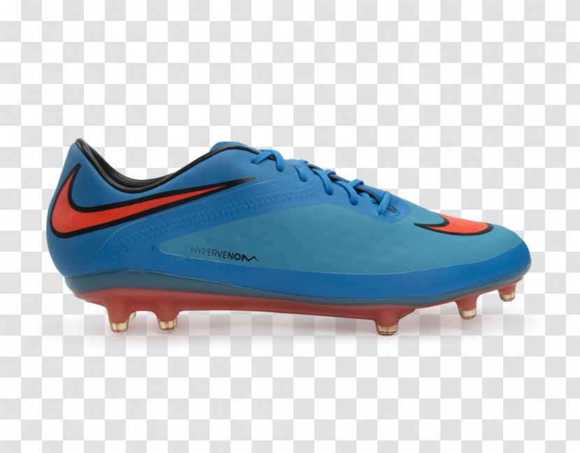 Football Boot Cleat Nike Hypervenom Shoe - Blue Soccer Ball Field Transparent PNG