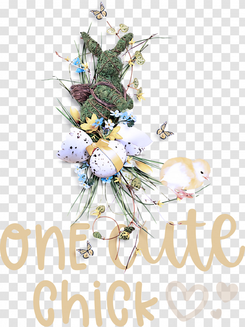 One Cute Chick Easter Day Happy Easter Transparent PNG