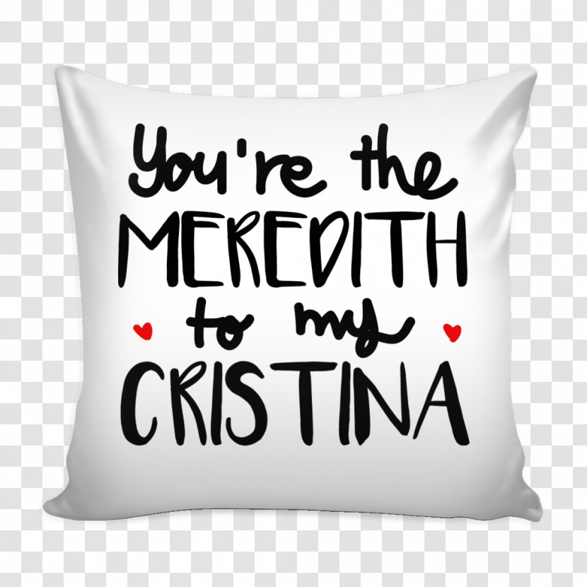 Cristina Yang Meredith Grey Mug Pillow YouTube - Cushion - Grey's Anatomy Transparent PNG