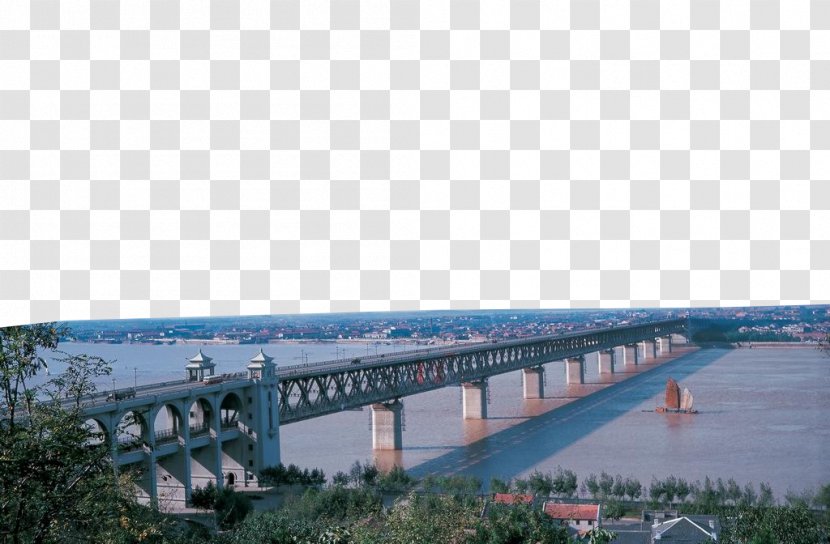 Wuhan Yangtze River Bridge Central China Transparent PNG