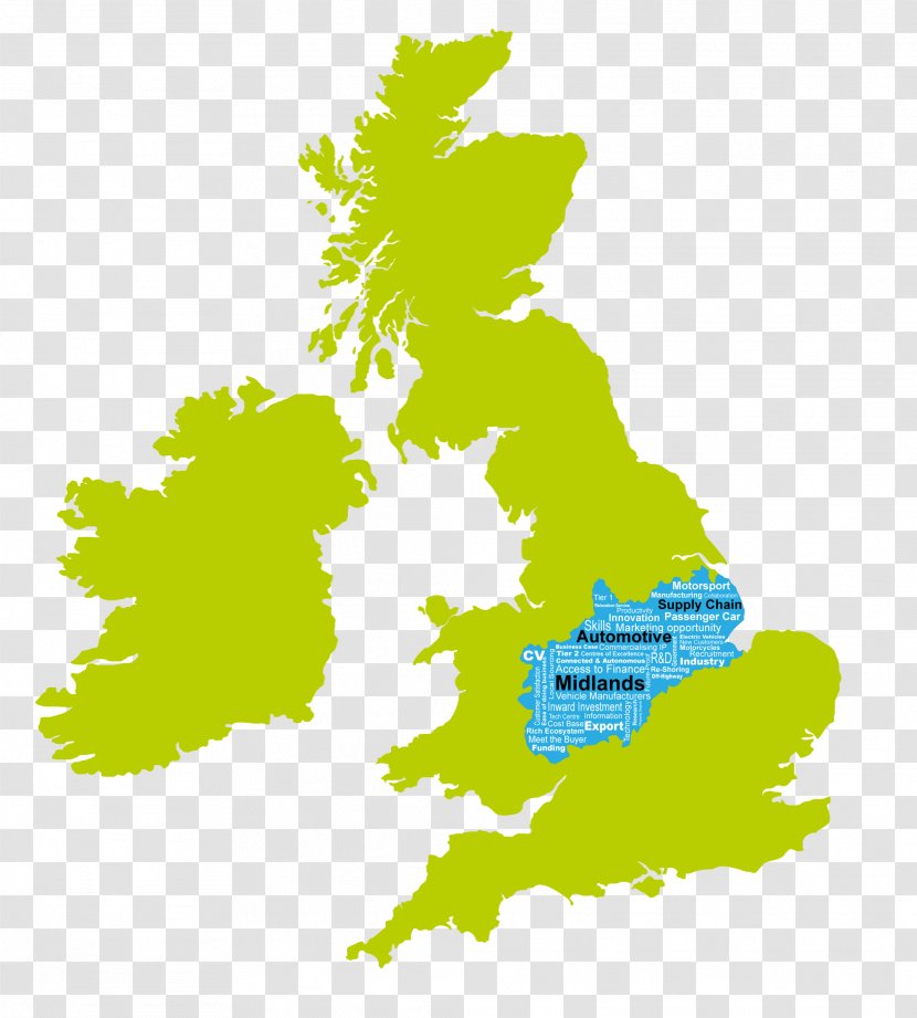 England British Isles Vector Map Transparent PNG