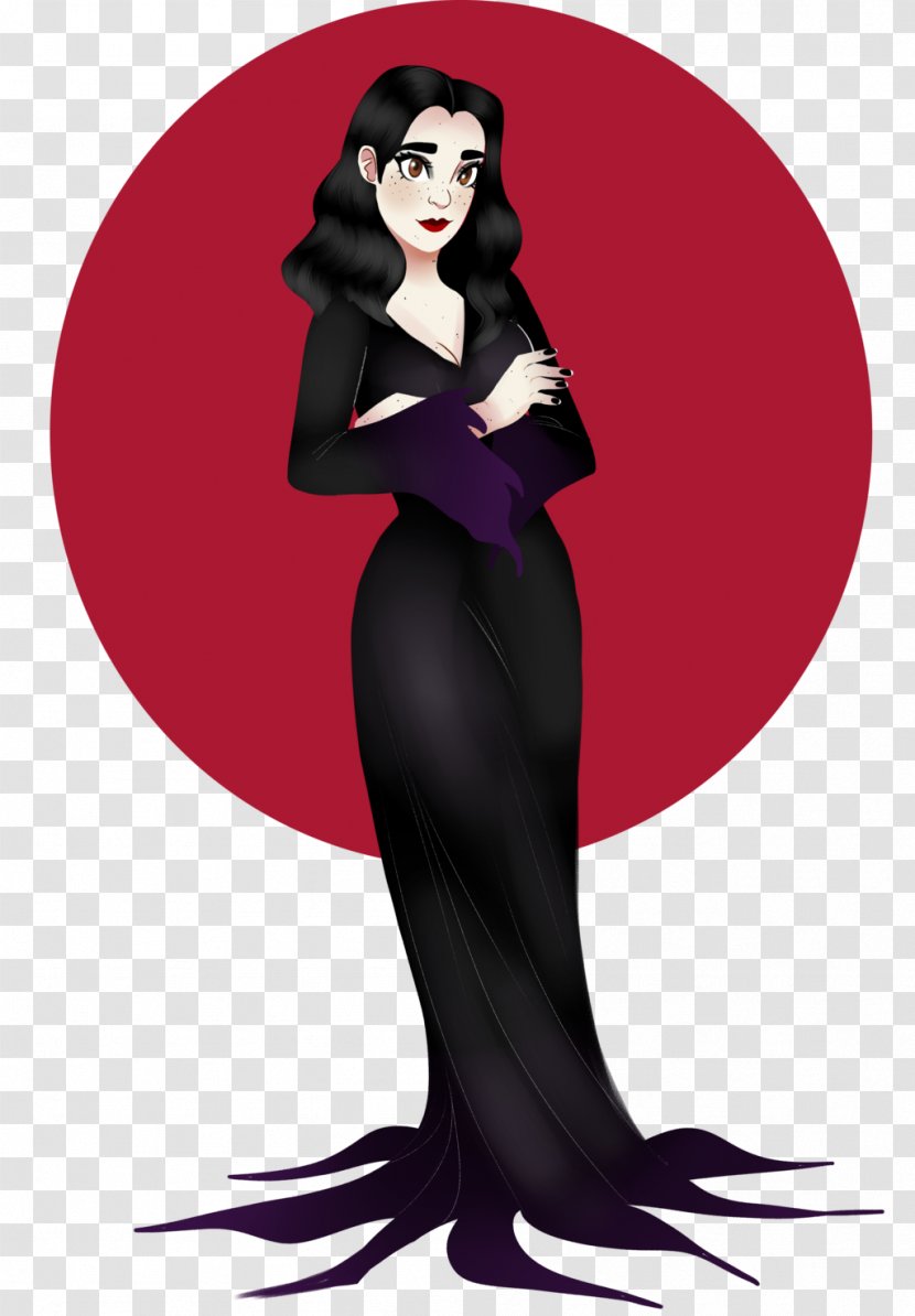 Morticia Addams Beauty Cartoon - Tree - Silhouette Transparent PNG