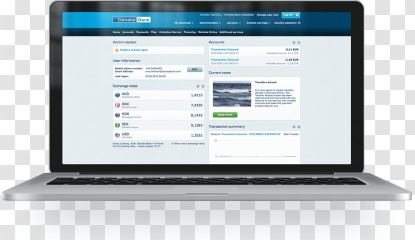 Netbook Online Banking Management Computer Monitors - Personal - Bank Transparent PNG