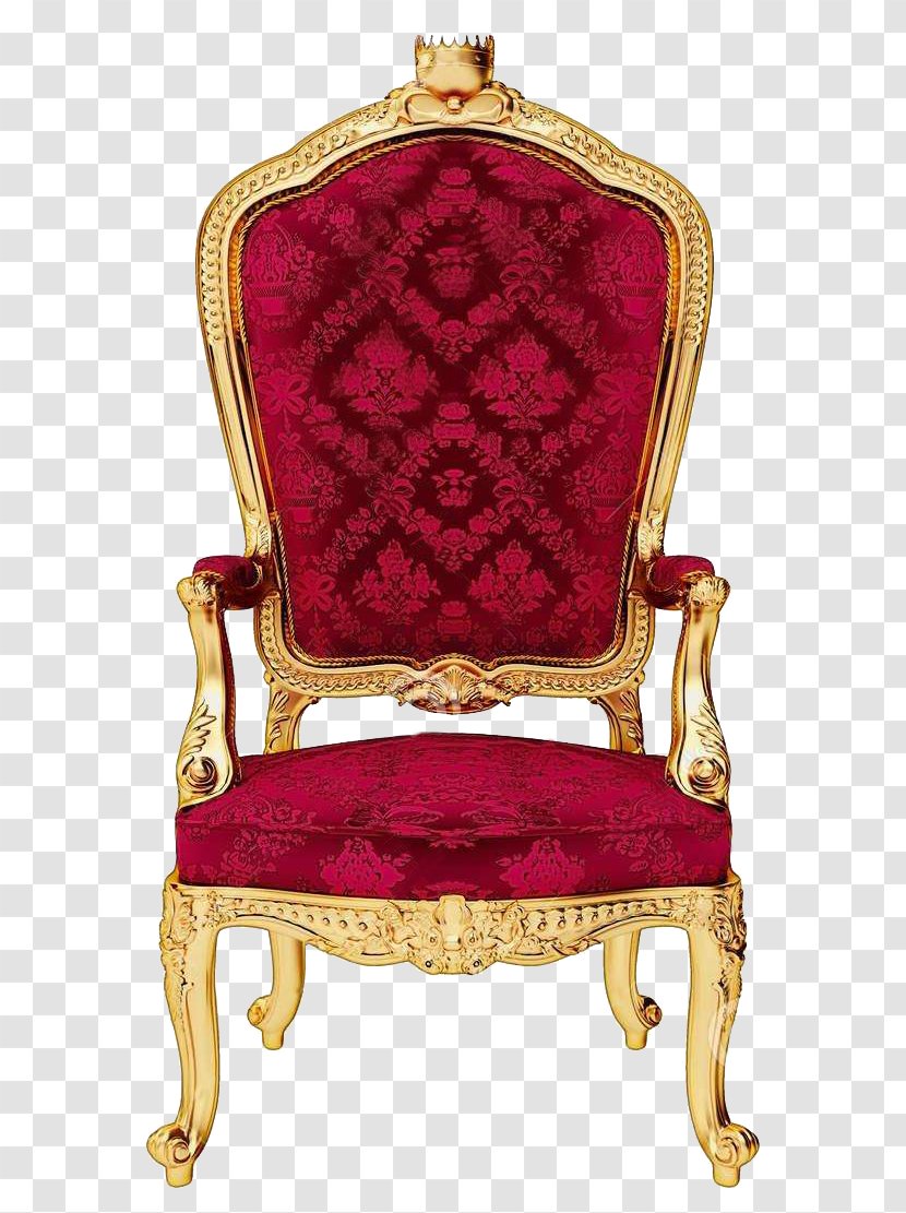 Throne Chair Download - Antique - Red Transparent PNG