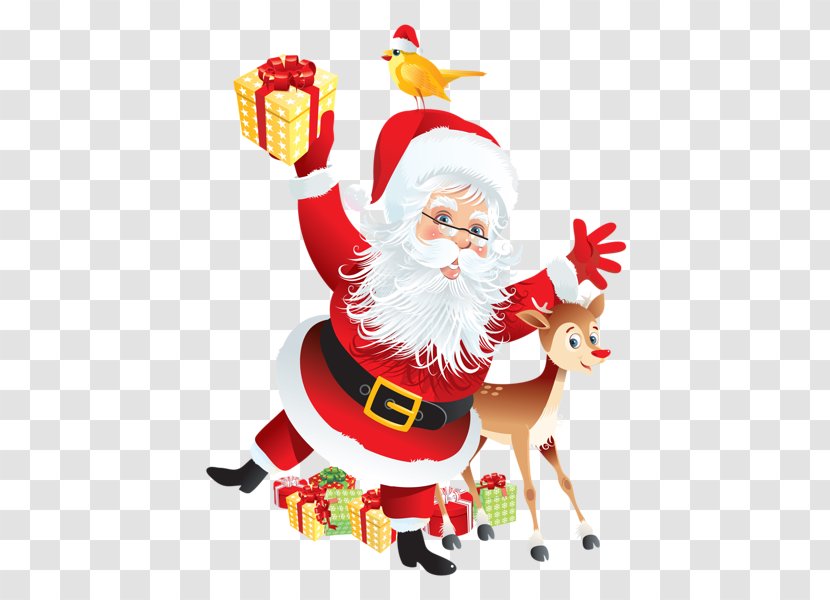 Santa Claus Paper Gift Wrapping Christmas Day - Rooney Cartoon Transparent PNG