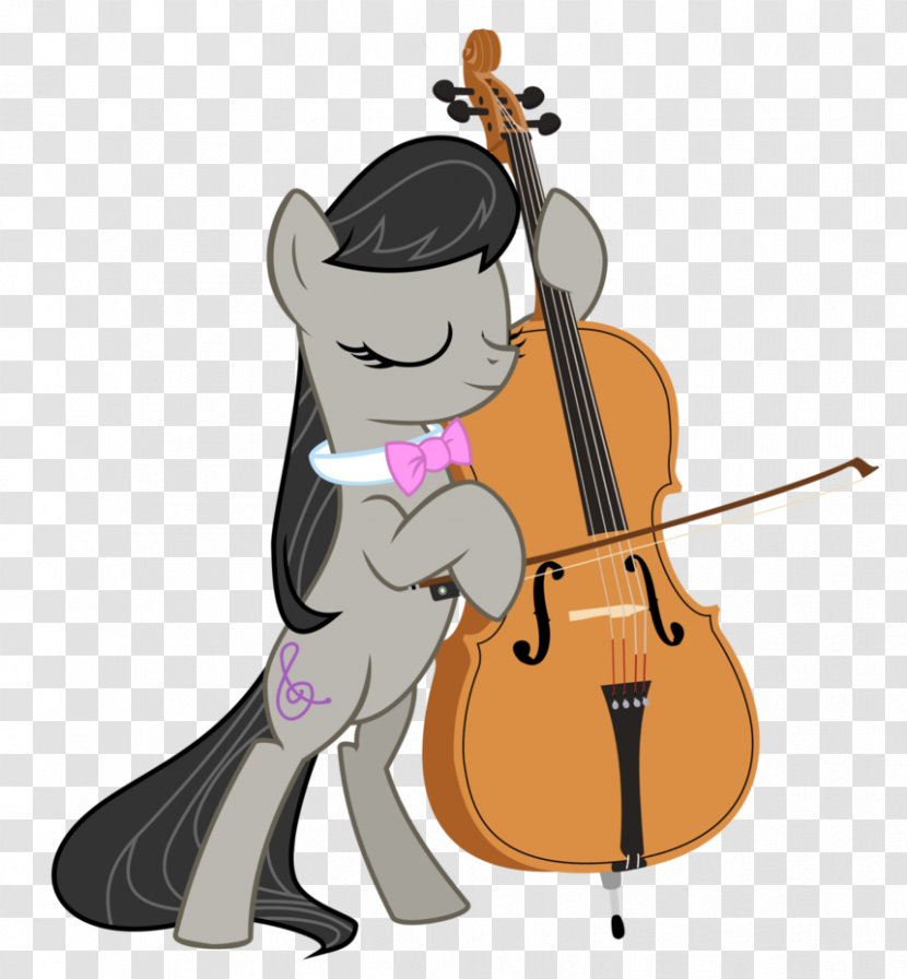 Cello Pony Violin Double Bass Viola - Flower Transparent PNG