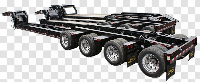 Tire Car Lowboy Wheel Trailer - Semitrailer Transparent PNG