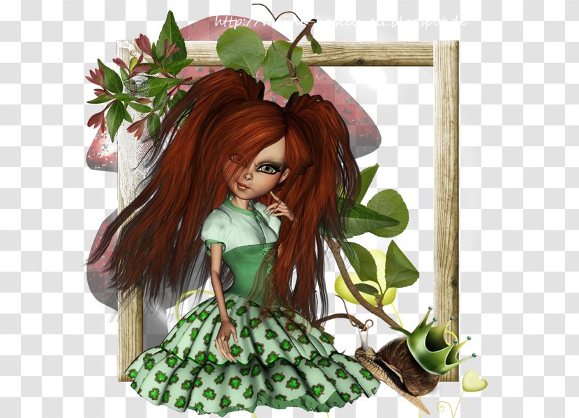 Hair Coloring Brown Fairy Cartoon - Figurine Transparent PNG