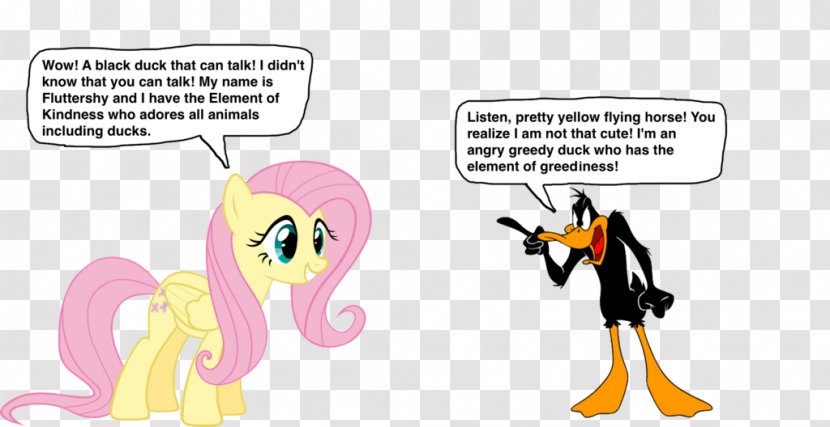 Daffy Duck Fluttershy Horse - Heart Transparent PNG