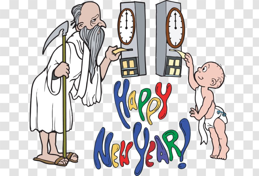 Father Time Baby New Year Year's Day Clip Art - Heart - Celebration Cliparts Transparent PNG