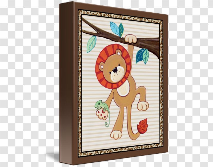 Lion Cartoon Picture Frames Animal - Jungle Trees Transparent PNG