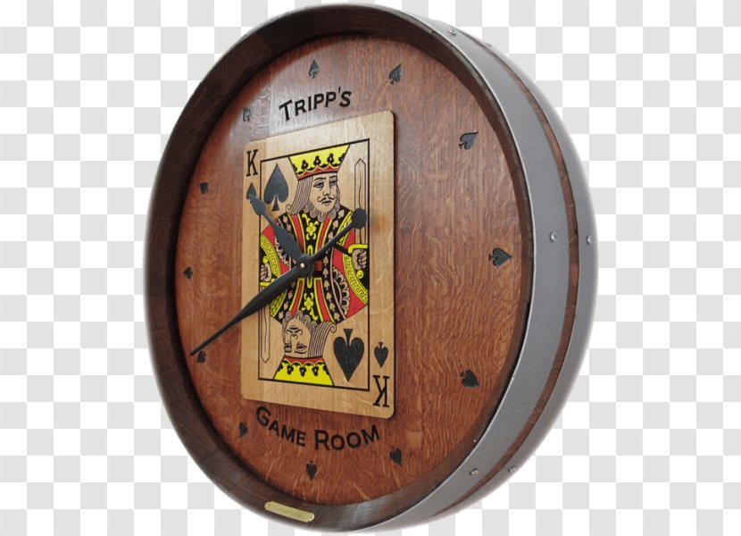 Wine Clock Oak Barrel Room Transparent PNG