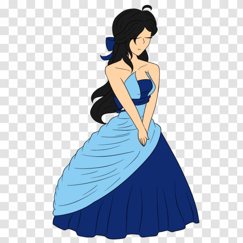 Gown Character Fiction Clip Art - Watercolor - Dress Sketch Transparent PNG