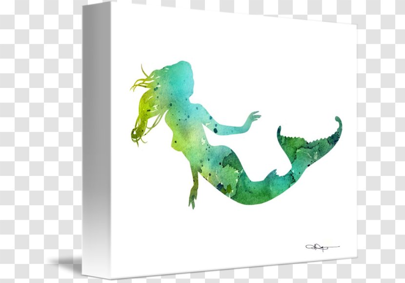 Watercolor Painting Mermaid Ariel Abstract Art - Work Of Transparent PNG