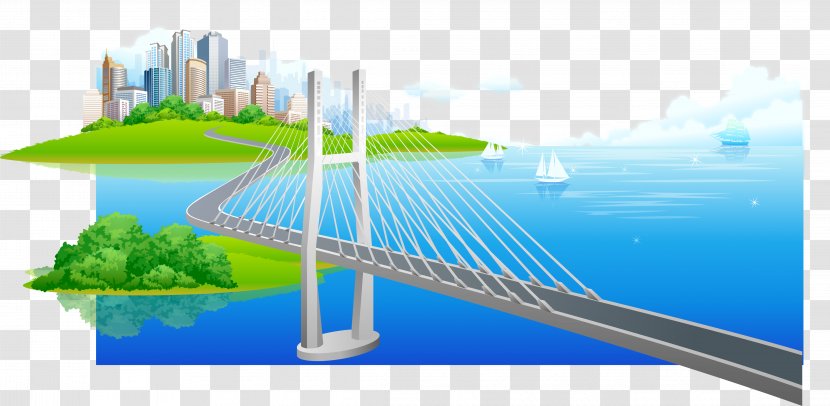 Cable-stayed Bridge Prestressed Concrete Beam - Appareil Dappui - Vector City Material Transparent PNG