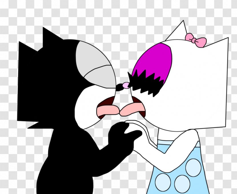 French Kiss Felix The Cat - Cartoon Transparent PNG