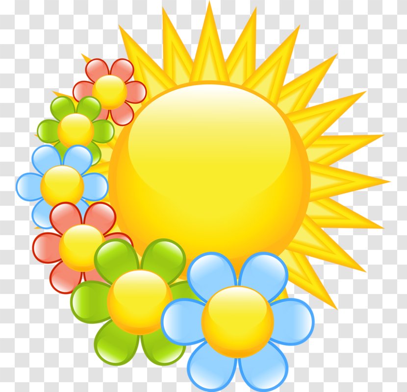 Flower Spring Free Content Clip Art - Hand-painted Sun Transparent PNG