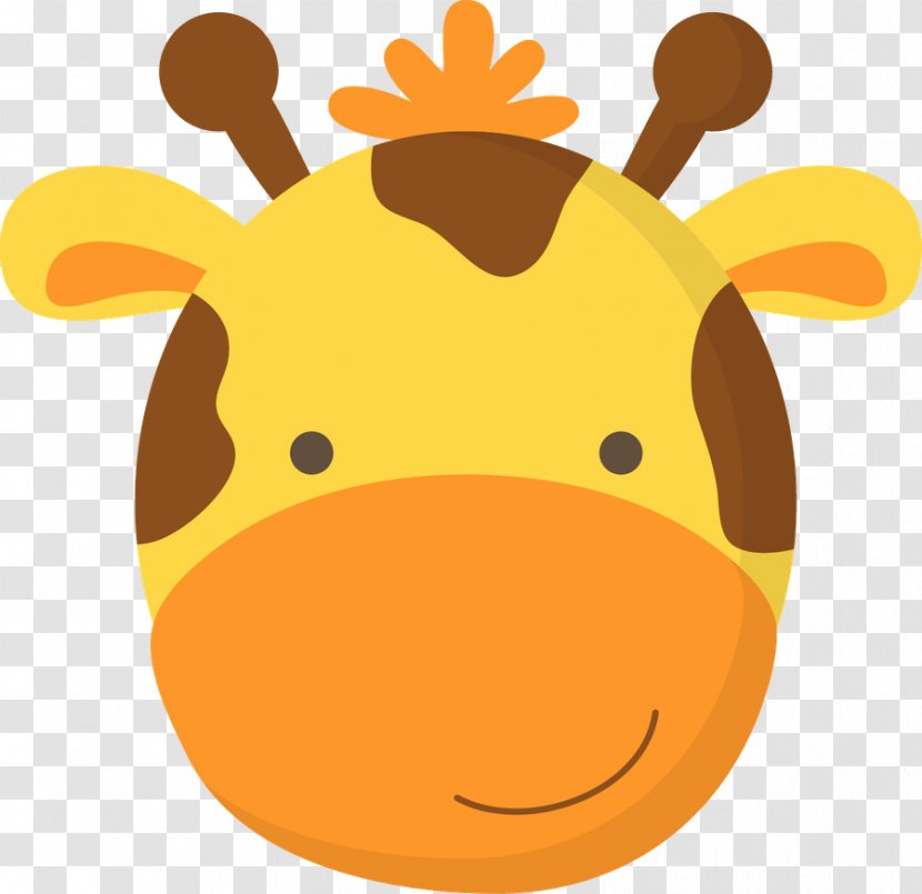 Giraffe Clip Art Face Image Animal - Smiley Transparent PNG
