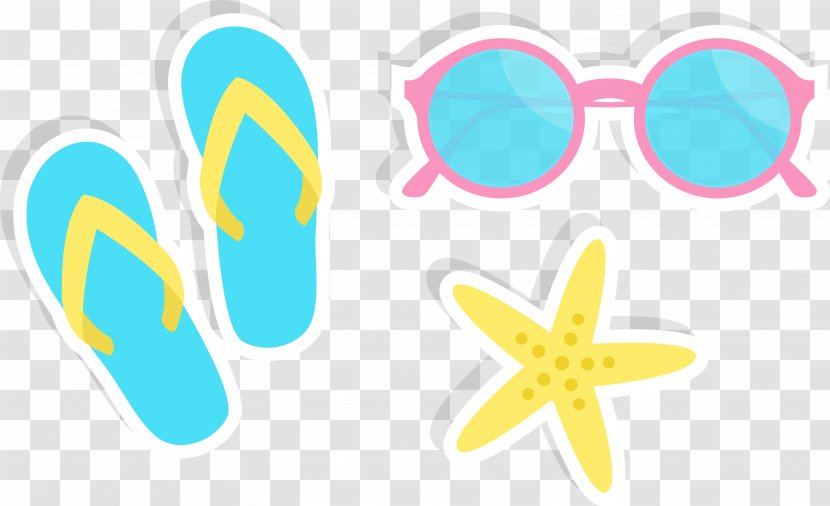 Slipper Sunglasses Clip Art - Cartoon Transparent PNG