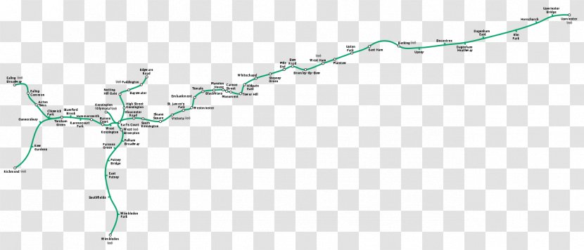 London Underground District Line Rapid Transit Map Area M Transparent PNG