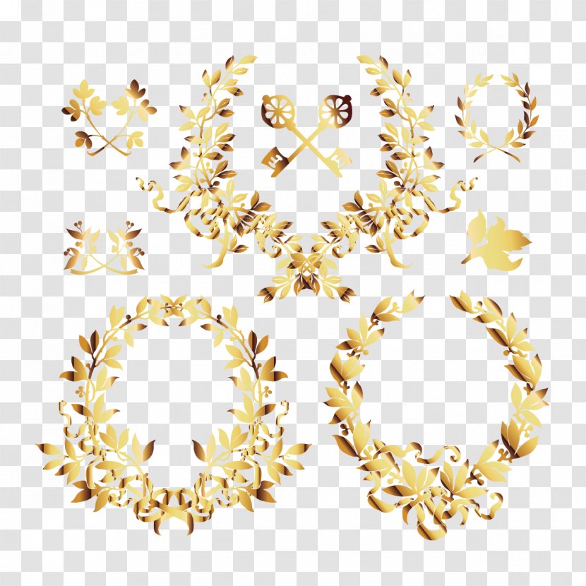 Yellow Body Jewellery Font - Gold Pattern Transparent PNG