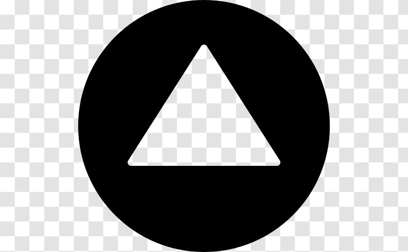 Button - Triangle - Monochrome Transparent PNG