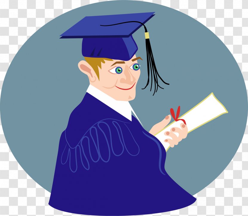 Graduation Ceremony Square Academic Cap Diploma Clip Art - Fictional Character - Graduates Transparent PNG