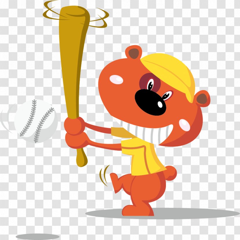 Baseball Cartoon - Material - Happy Cute Animals Transparent PNG