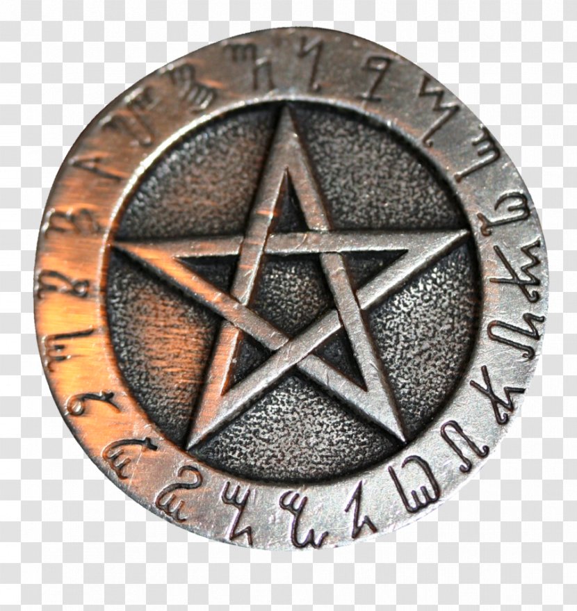Pentacle Pentagram Wicca Amulet Runes - Altar - Picture Transparent PNG