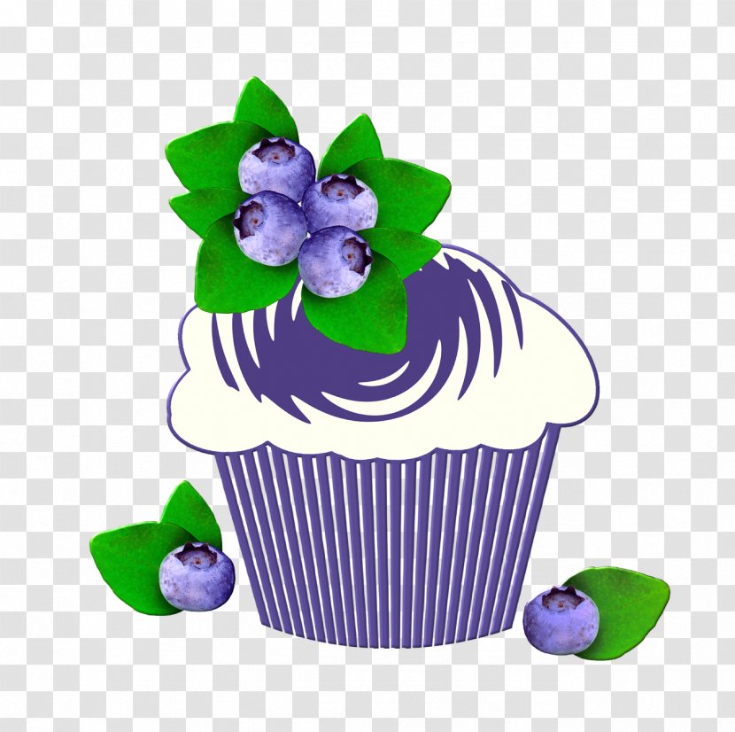 Muffin Pound Cake Birthday - Blueberries Transparent PNG