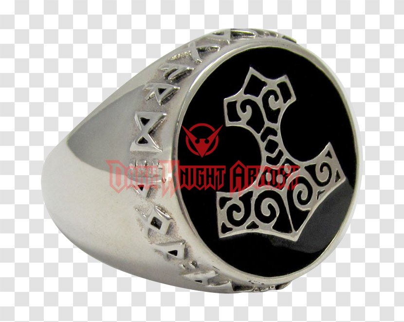 Sterling Silver Thor Norse Mythology Signet Transparent PNG