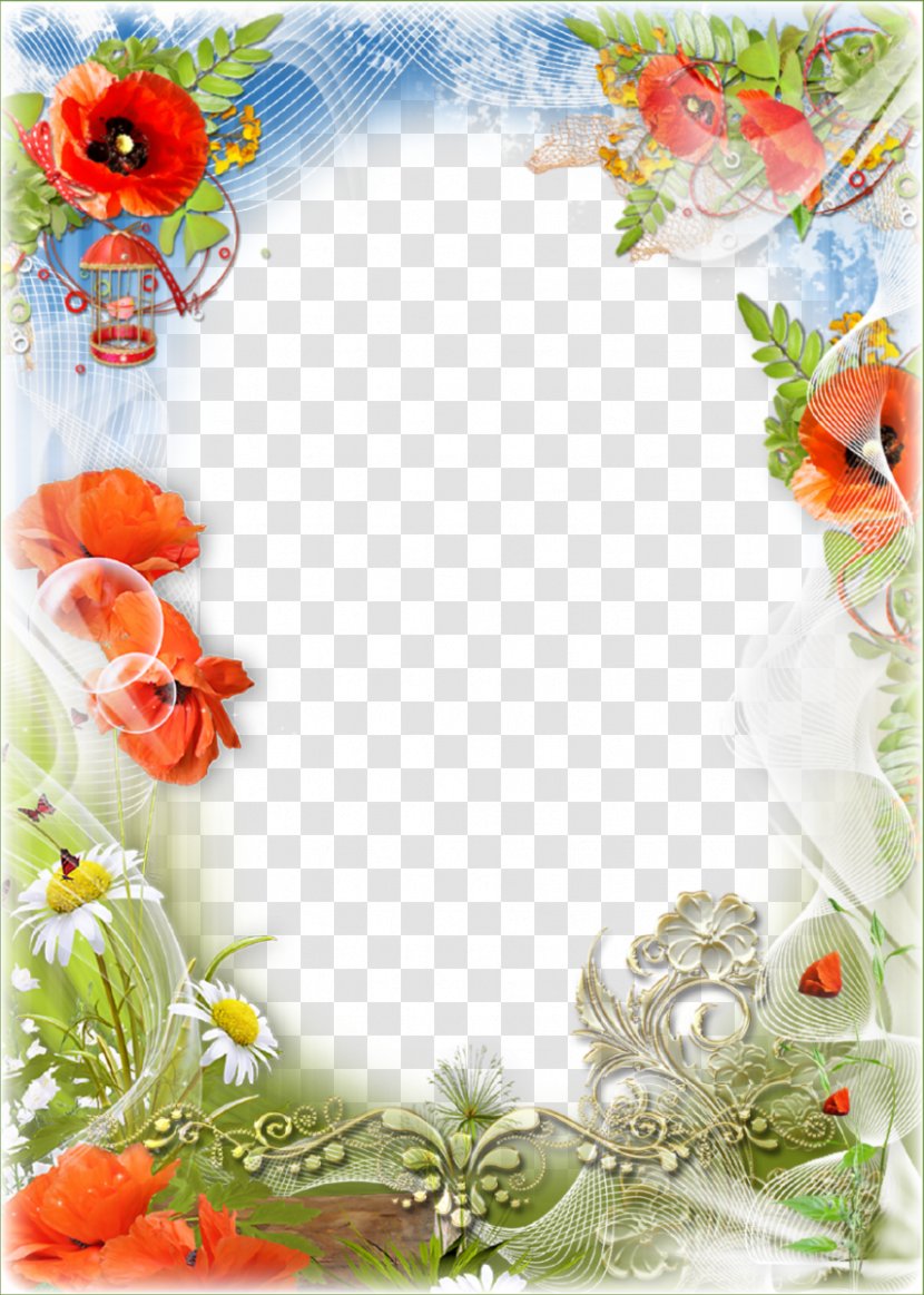 Picture Frames Clip Art - Petal - Abstract Floral Frame Transparent PNG