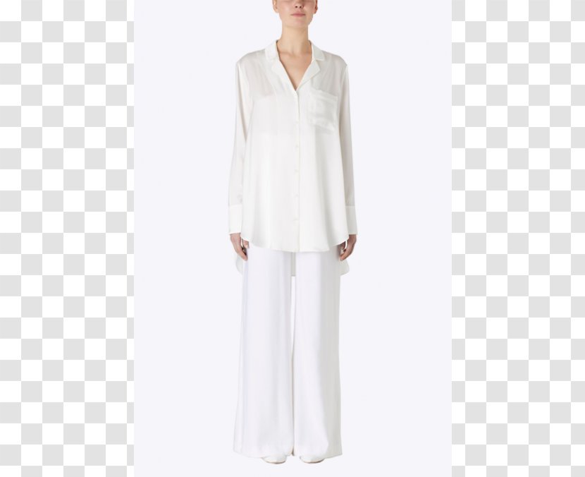 Blouse Satin Sleeve Pajamas Formal Wear Transparent PNG