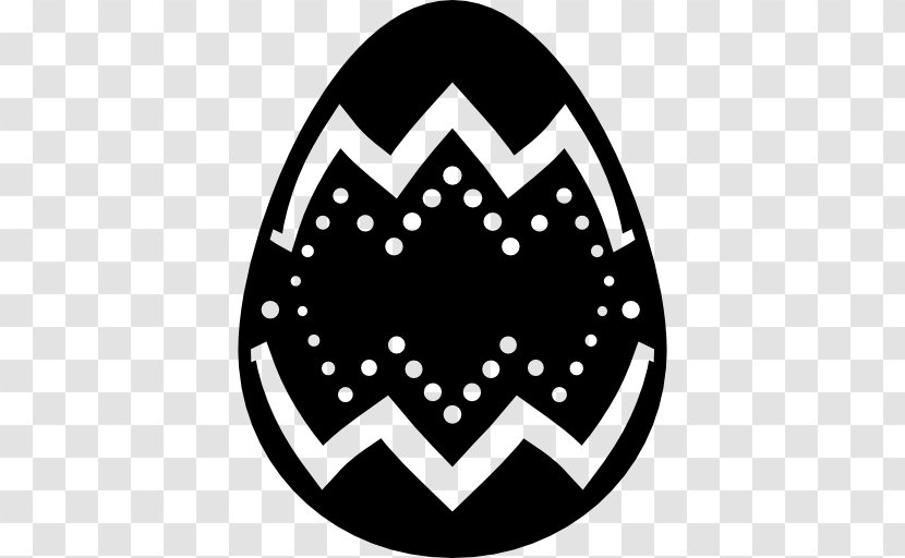 Easter Egg Zigzag Clip Art - Monochrome Transparent PNG
