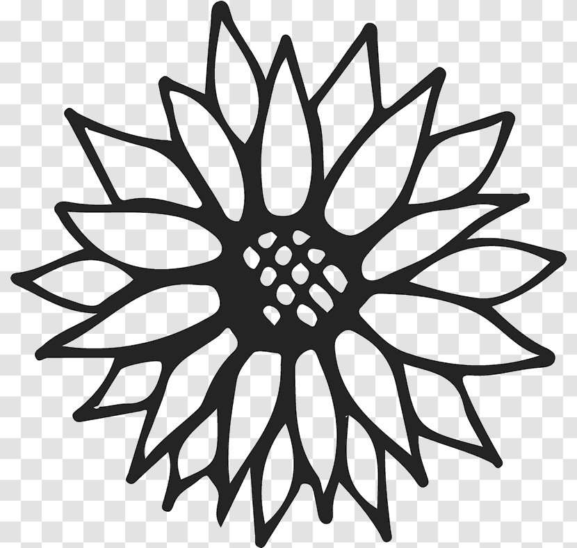 Clip Art Drawing Image Line Graphics - Coloring Book - Sunflower Transparent PNG