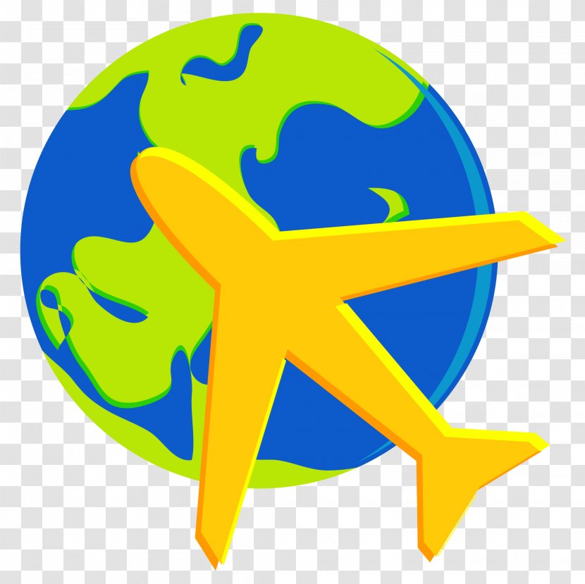 Euclidean Vector Clip Art - Cartoon - Hand Painted Earth Plane Travel Icon Transparent PNG