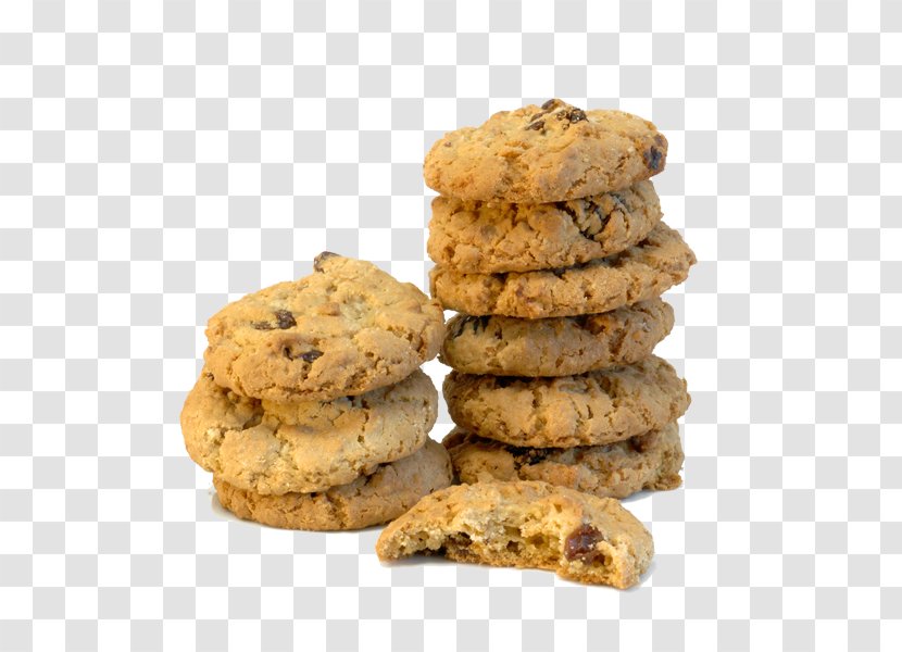 Oatmeal Raisin Cookies Chocolate Chip Cookie Peanut Butter Anzac Biscuit Vegetarian Cuisine - Dough Transparent PNG