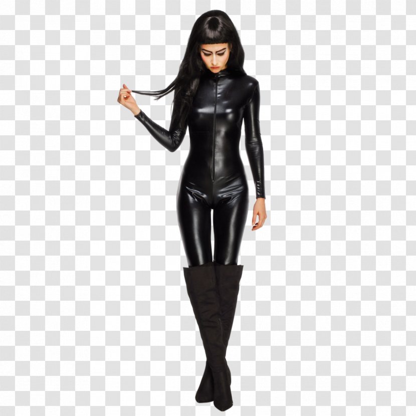 Halloween Costume Catsuit Clothing Party - Flower - Zipper Transparent PNG