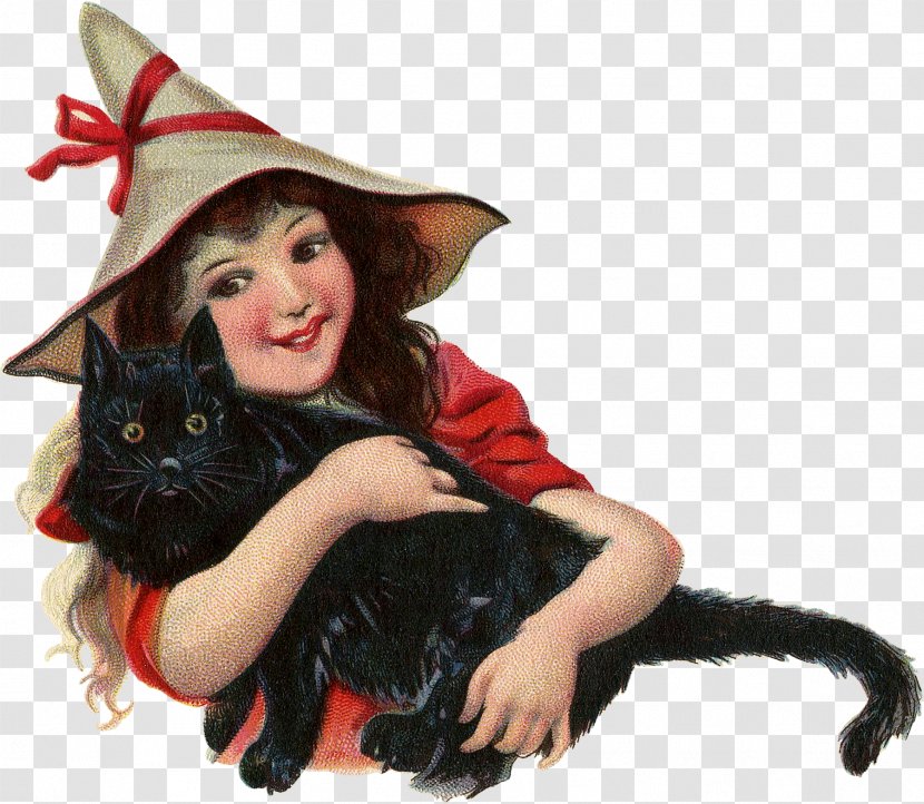 Black Cat Kitten Witch Halloween - Film Series - Cute Fairy Transparent PNG