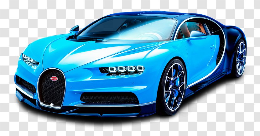 Bugatti Chiron Veyron Car Volkswagen - Electric Blue Transparent PNG