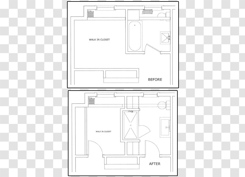 Drawing Paper Plan - Structure - Bathroom Interior Transparent PNG