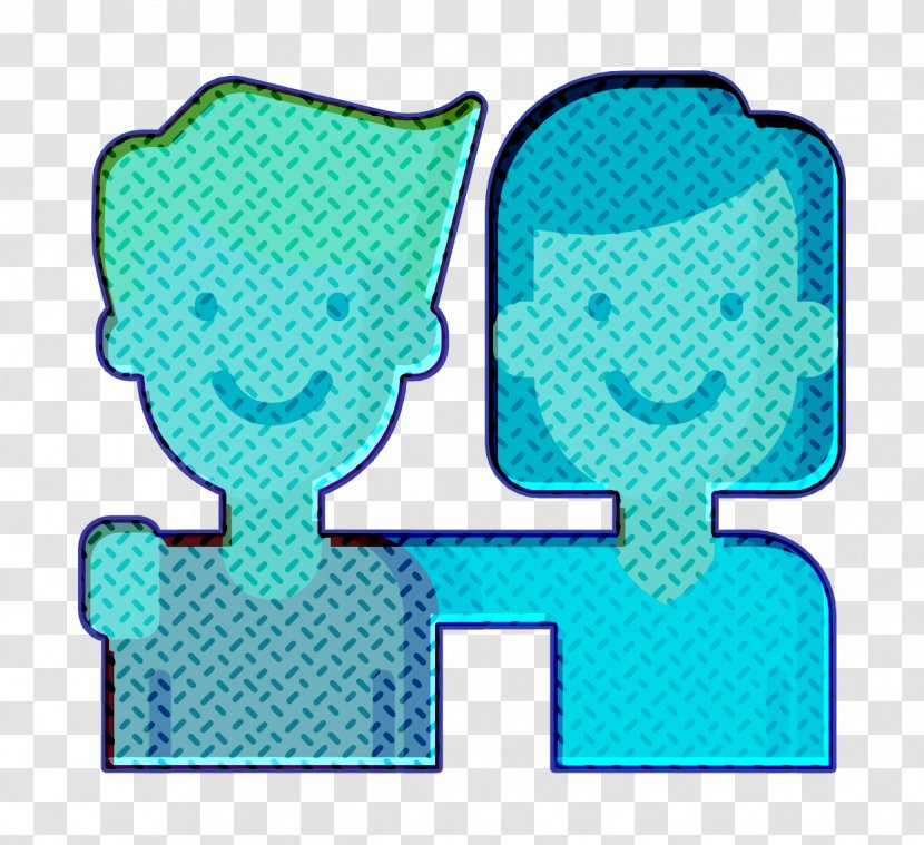 Friendship Icon - Turquoise - Electric Blue Aqua Transparent PNG