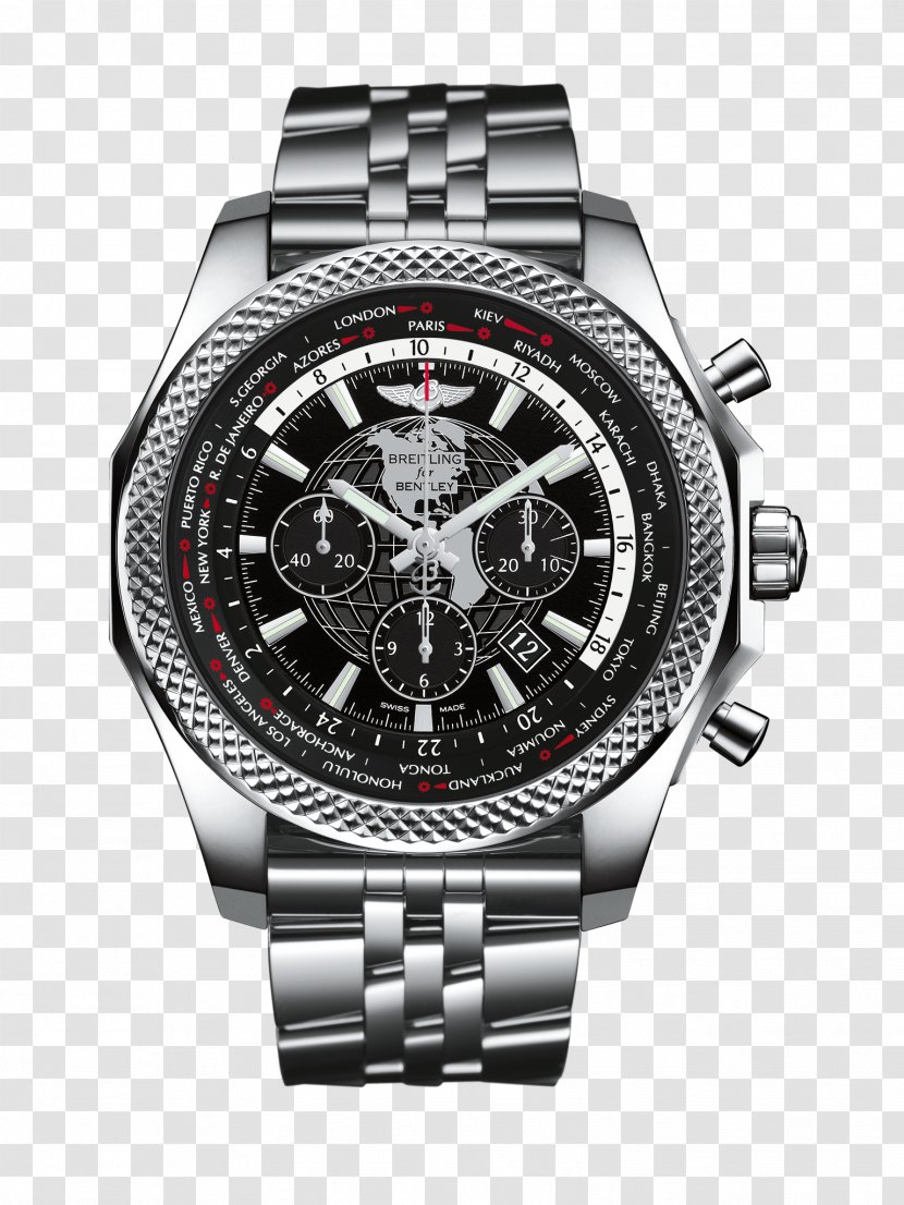 Breitling SA Chronometer Watch Chronograph COSC - Steel Transparent PNG