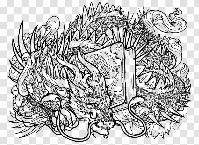 Line Art Black And White Coloring Book Sketch - Visual Arts - Painting Transparent PNG