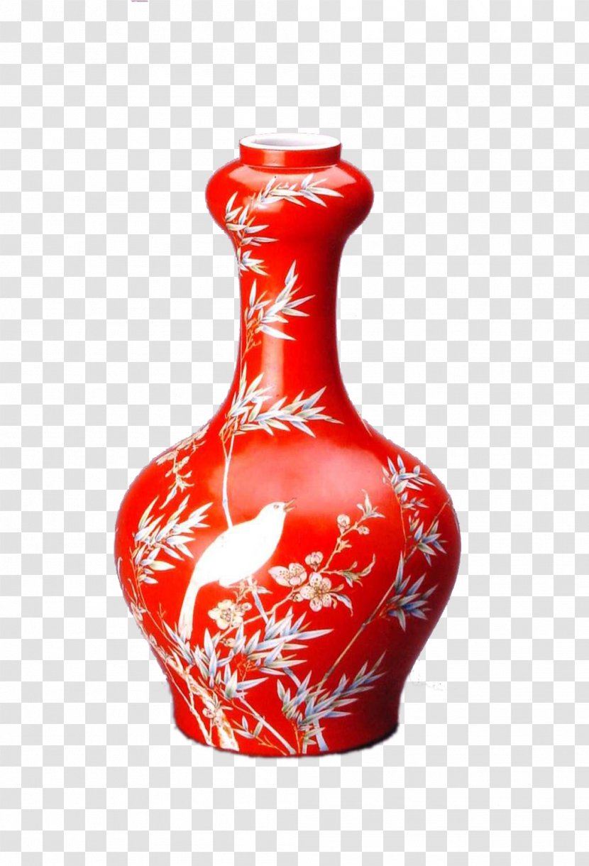 Jingdezhen Vase Ceramic Bottle - Red - Gourd Transparent PNG