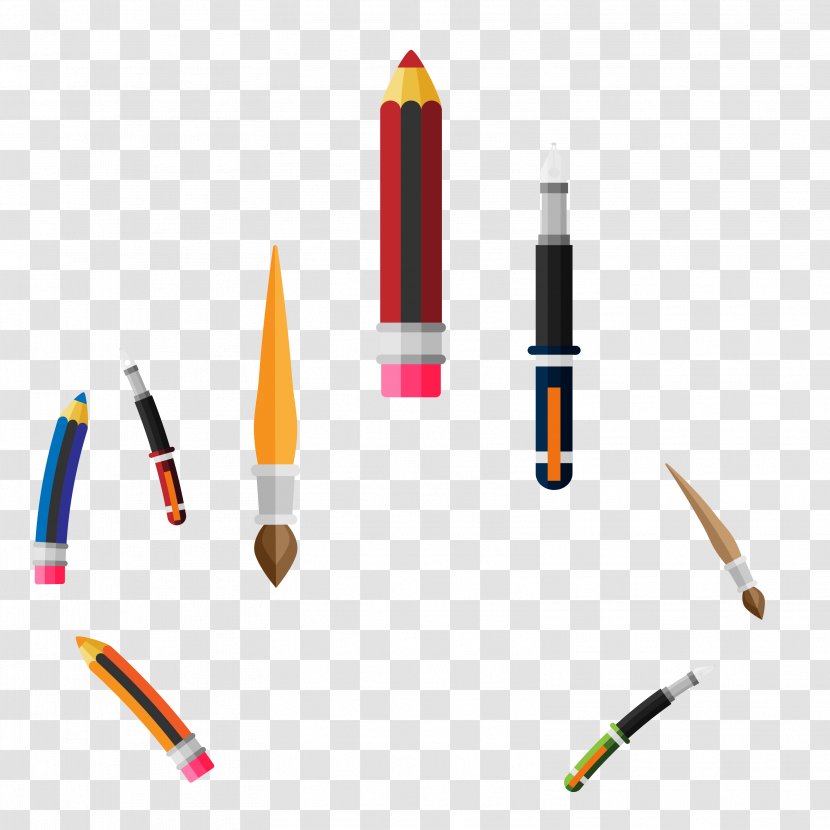 Pen Wallpaper - Caricature - Cartoon Vacated Stationery Vector Material Transparent PNG